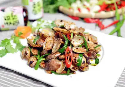 Flaming clams