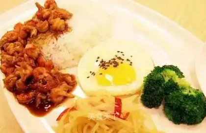 Lobster-covered rice