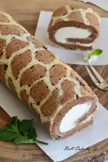 A giraffe cake roll