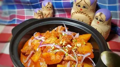 Russian tomato potato stew