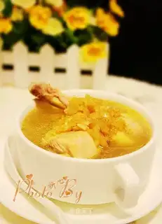 Roasted chicken soup