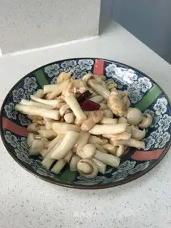 Fried sea mushrooms