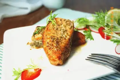 The rosemary salmon