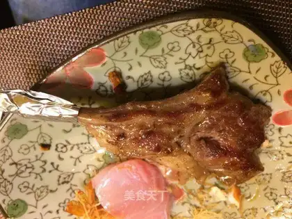 A roasted lamb chop