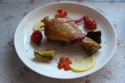 Roasted chicken legs
