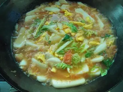 Tomato egg cream noodles