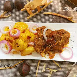 American lamb stewed butterfly bones