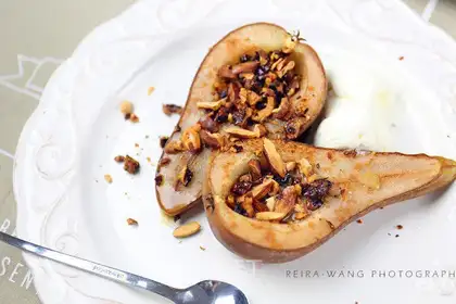 Pear and yogurt