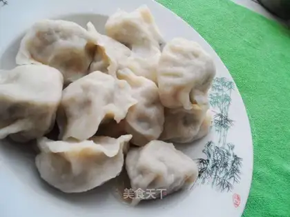 Chinese toon meat dumplings