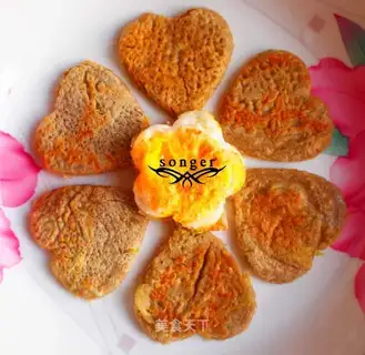 heart-shaped buckwheat cake