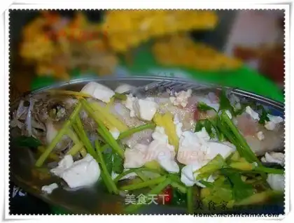 Steamed grouper with tofu