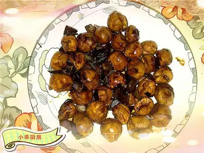 Chicken meatballs with oyster sauce