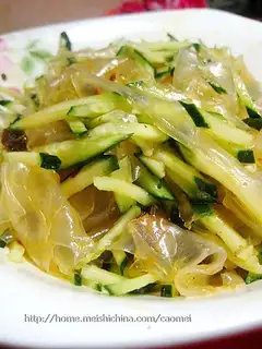 Cold cucumber thin vermicelli skin