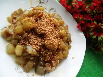 Sesame garlic diced tomato