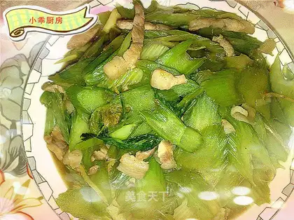 stir-fried celery with shredded pork
