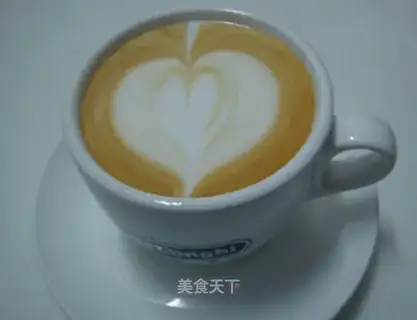 Heart-shaped cappuccino