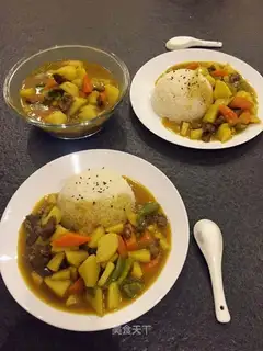 Curry beef rice