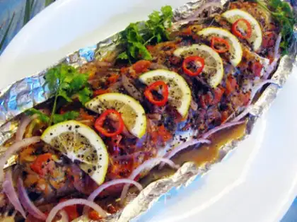 Greek roasted fish