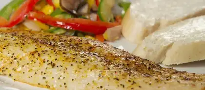 Lemon pepper, white fish chops