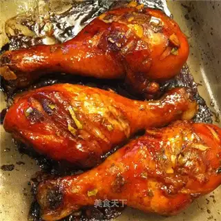 Roast chicken legs onions