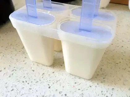 Banana milk popsicle