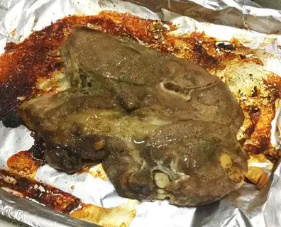Roasted sheep shoulder chops