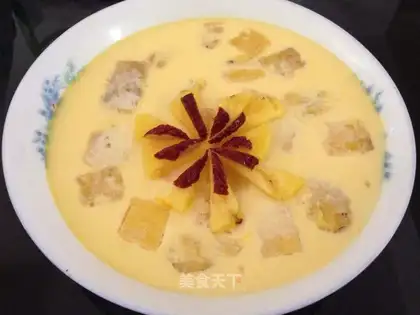Pineapple milk and eggs