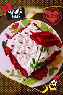 Roses, romantic cake