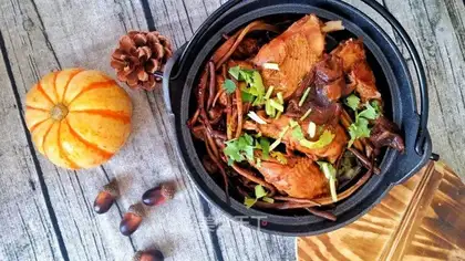 Chicken stew mushrooms