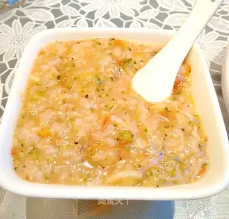 Vegetable rice congee