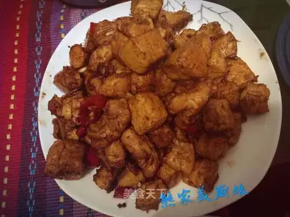 Chicken chest fried tofu