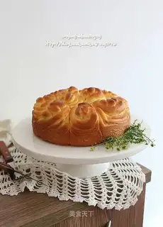 The hand tore the old bread