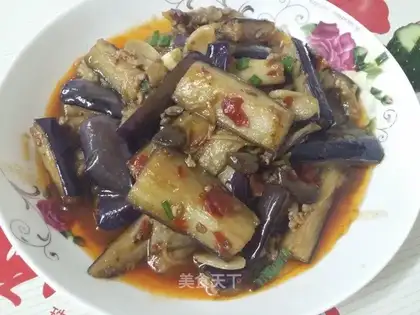 Meat and eggplant