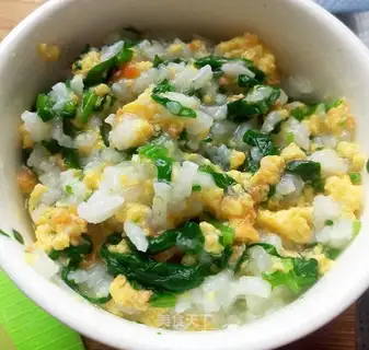 Shrimp spinach eggs
