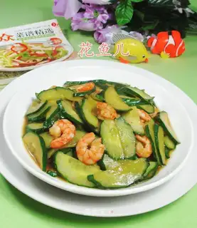 Shrimp and cucumber