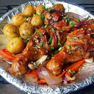 Chicken leg roasted potatoes