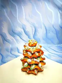 Chocolate donut Christmas tree