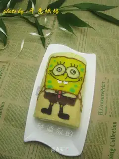 SpongeBob paint cake rolls
