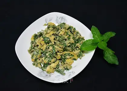 Mint fried eggs