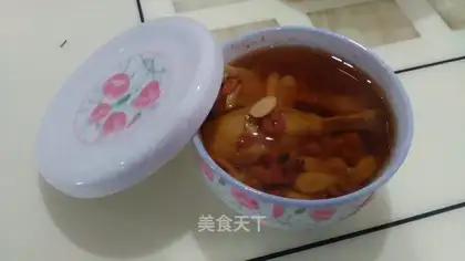 Yellow chicken soup