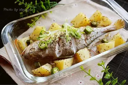 Roller roasted yellow fish