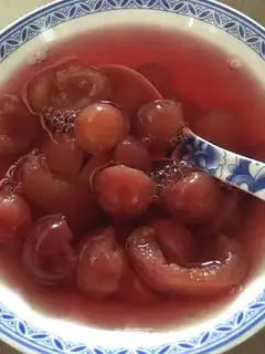 Ice cold cherry juice