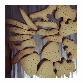Easy-to-hand toothbrush cookies