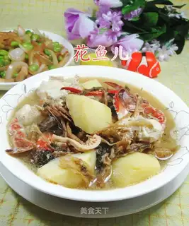 Crab potato soup