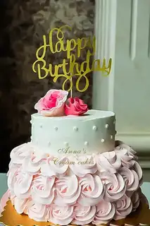 Pink cherry double cake