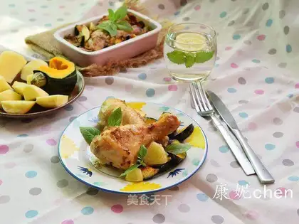 Roller Garlic roasted chicken leg