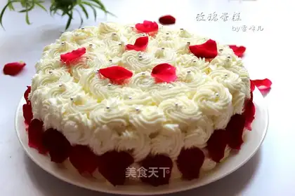 Rose cream cake