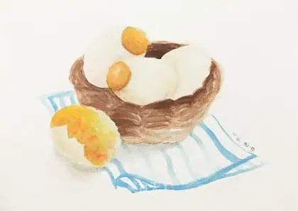 Gold rice eggs