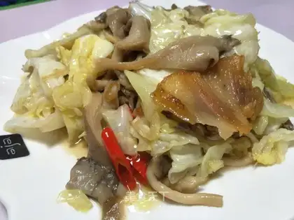The cabbage is flat