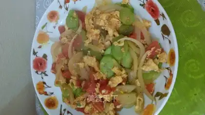 Homemade eggs and vegetables